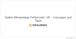 Daikin Klimaanlage Fehlercode: UE – Lösungen und Tipps