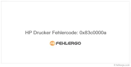 HP Drucker Fehlercode: 0x83c0000a