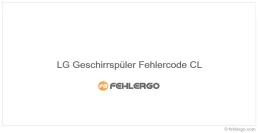 LG Geschirrspüler Fehlercode CL