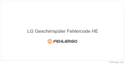 LG Geschirrspüler Fehlercode HE
