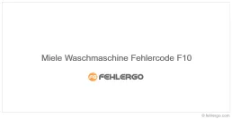 Miele Waschmaschine Fehlercode F10