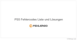 PS5 Fehlercodes Liste und Lösungen