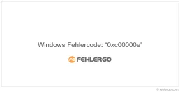 Windows Fehlercode: “0xc00000e”